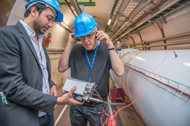 Bill Fontana visits CERN (photograph by Anna Pantelia, © 2013 CERN)