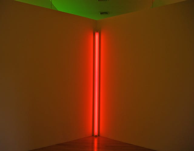 Dan Flavin, "red out of a corner (to Annina)" (1963)