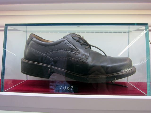 Shoe thrown at George W. Bush