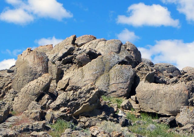 The petroglyphs at Winnemucca Lake (courtesy University of Colorado)