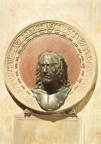 Attributed to Andrea Mantegna or Gian Marco Cavalli Funerary Monument of Andrea Mantegna, installed by 1516 Bronze on porphyry framed by Istrian stone Chapel of San Giovanni Battista, S. Andrea, Mantua, Italy Scala/Art Resource, NY