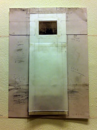 Virginia Grayson, "Thirst" (n.d.), film transparency, tracing paper, pencil, tape; 35 x 25 cm (courtesy of the artist and Place Gallery) (click to enlarge)