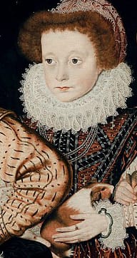 The first ever portrait of a guinea pig (detail) (1580) (via National Portrait Gallery)