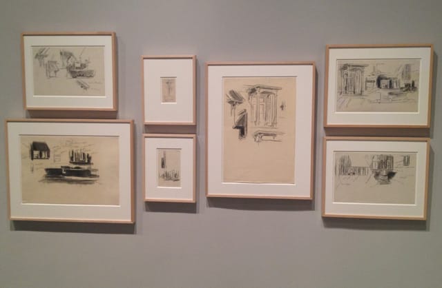 Small sketches of various elements of "Room for Tourists"