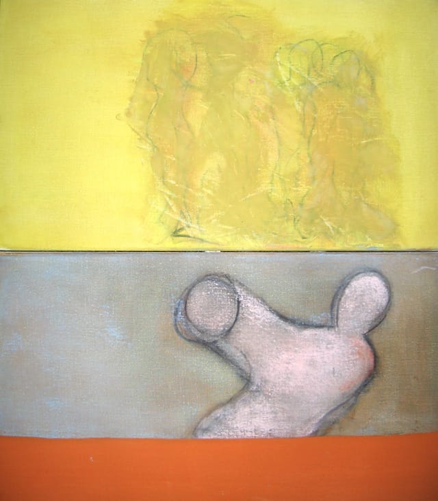 Basil King, "Looking for the Green Man" (2010), oil & mixed media on canvas, 23" x 26" (c. Basil King)