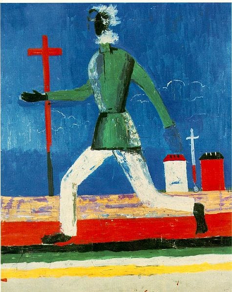 Kazimir Malevich, "Running man" (1932-1933), oil on canvas (via Wikimedia)