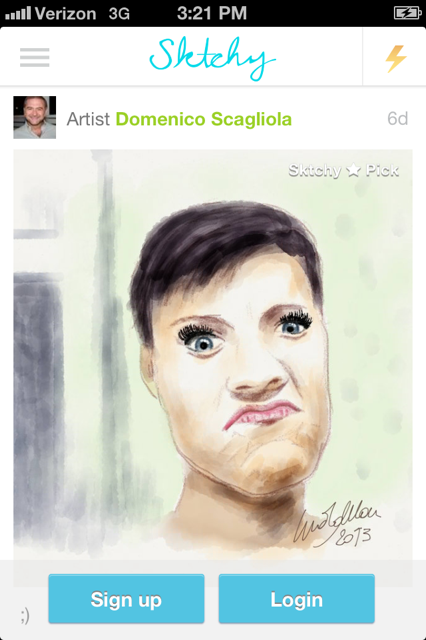 Skitchy self-portrait