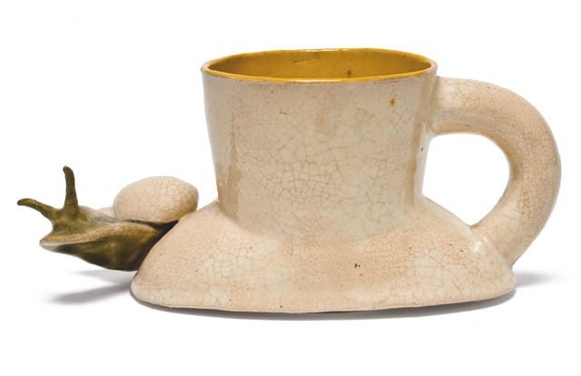 Ken Price, "Snail Cup" (1967), glazed ceramic, 2 3/4 x 6 x 2 in (Vija Celmins) (© Ken Price, photo © Fredrik Nilsen, courtesy Metropolitan Museum of Art)