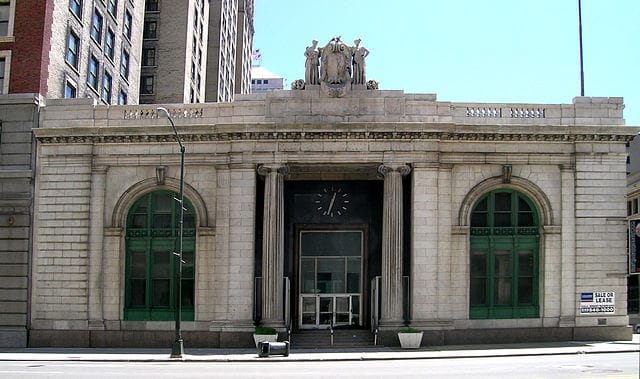 State Savings Bank in Detroit, designed by McKim, Mead & White (photograph by Andrew Jameson, via Wikimedia)