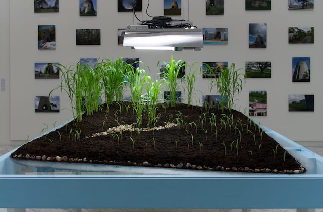 Rob Carter, 'Model Øregård Park' from "Sweetness and Light," mixed-media with dirt, wood, sugar seeds (2013)