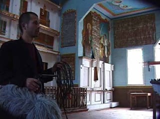 The artist recording sound at Chernobyl (via fonik.dk)