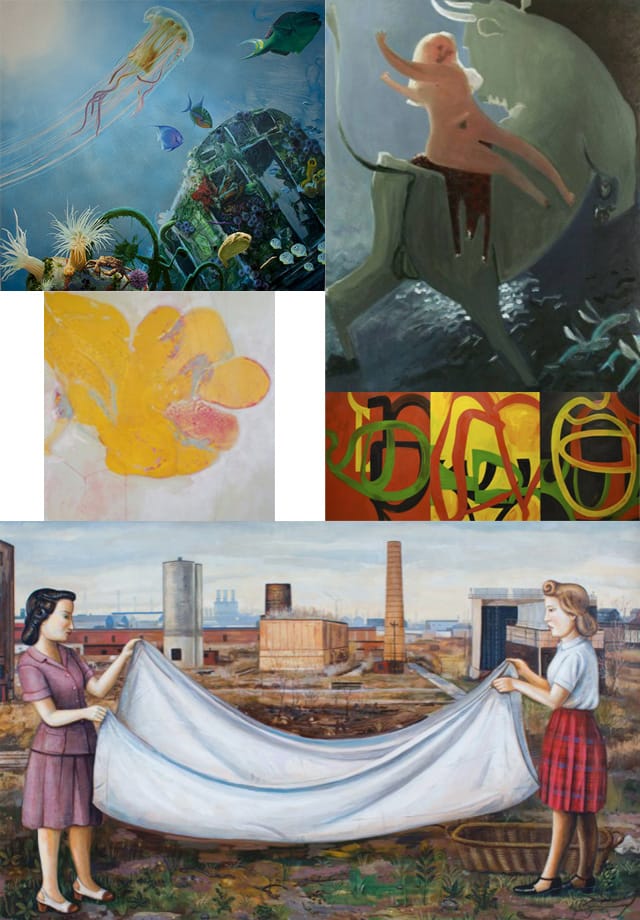 Works by (clockwise from top left) Alexis Rockman, (all images via ArtPrize.org)