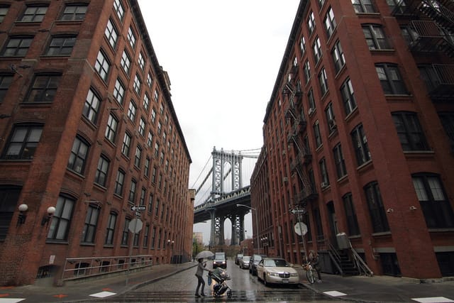 Hopefully there will be no rain in Dumbo this coming weekend for the annual art festival. (image via flickr.com/kapkap)