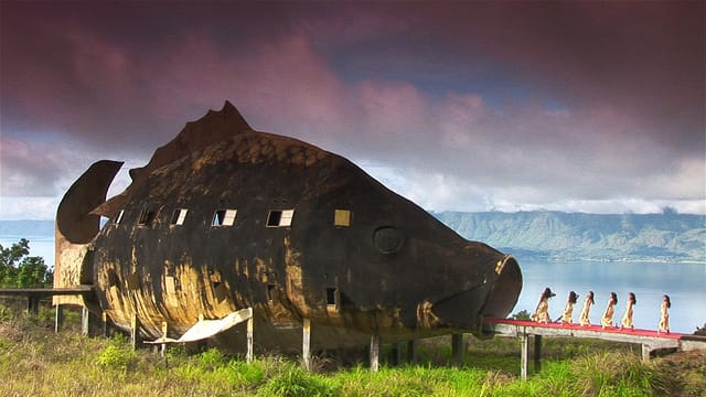 Film still from "The Act of Killing" (courtesy Drafthouse Films, via Flickr)