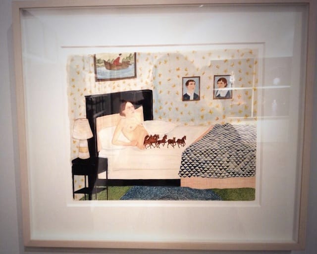 Amy Cutler, "Stampede" (2013), gouache on paper