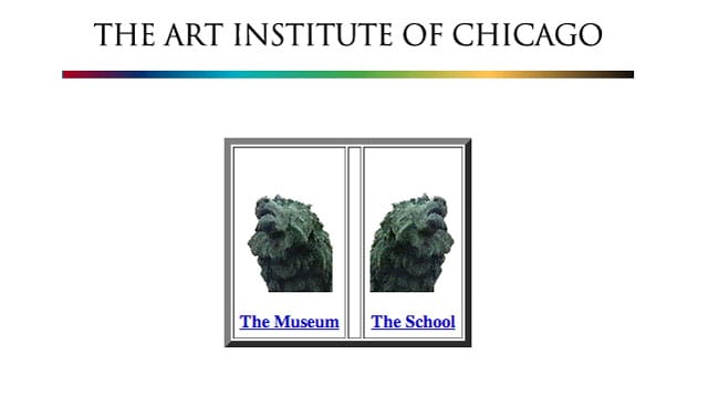 The Art Institute of Chicago, 1997 (screenshot via archive.org)