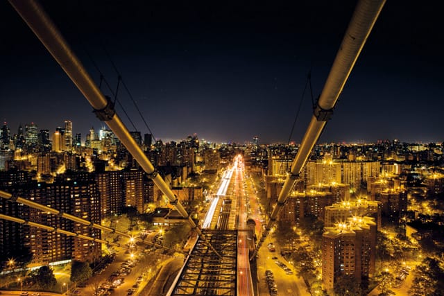 View of Manhattan from the top of the Williamsburg Bridge, 2011