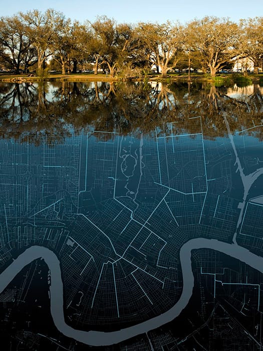 Jaime Ramiro Diaz, "Bayou Metairie / Drainage Infrastructure" (via proteusgowanus.org)