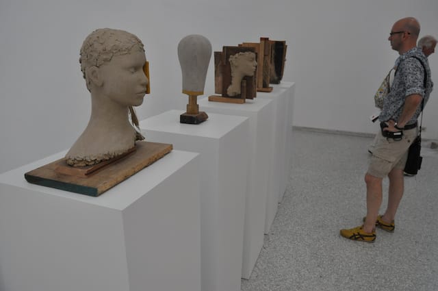 A view of part of Mark Mander's installation at the Dutch pavilion at this year's Venice Biennale. (photo by the author for Hyperallergic)