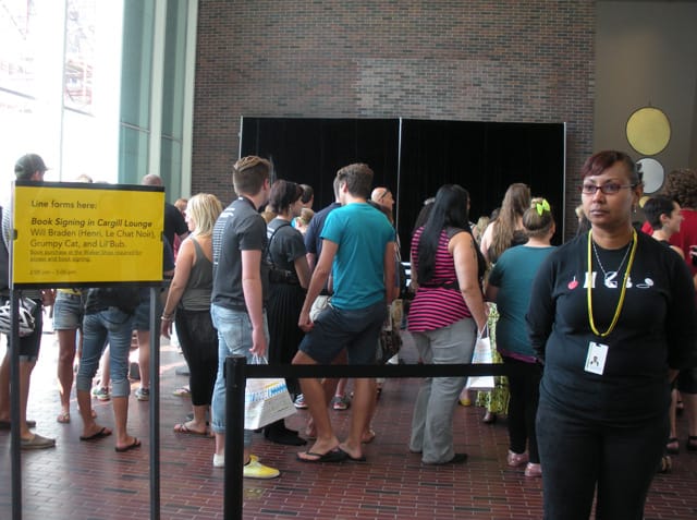 The cat book signing