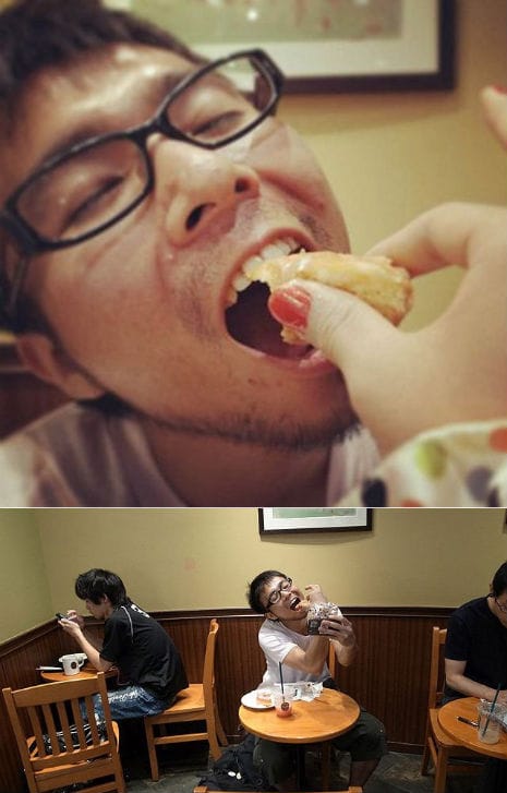 "Fake Girlfriend Selfie" via DangerousMinds