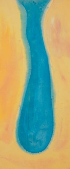 Paul Feeley, "Ios" (1957), oil-based enamel on canvas, 48 x 20 1/2 inches