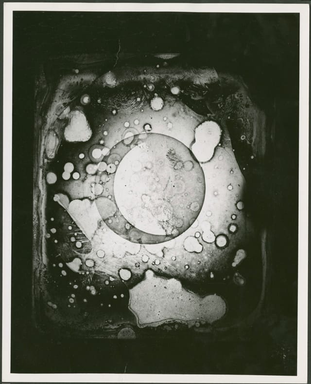 John W. Draper's mirror-reversed daguerreotype of the moon, believed to be taken from his rooftop observatory at NYC on March 26, 1840