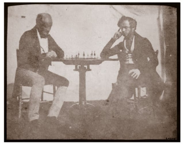 First photograph of people playing chess with Nicolaas Henneman (1841) (via allposters.com)