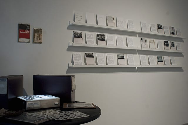 Pablo Helguera, "On the Future of Art" (2013). Mixed media installation. Dimensions variable.