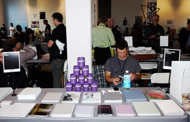 Hassla's table at the New York Art Book Fair 2012 (via nyartbookfair.com)