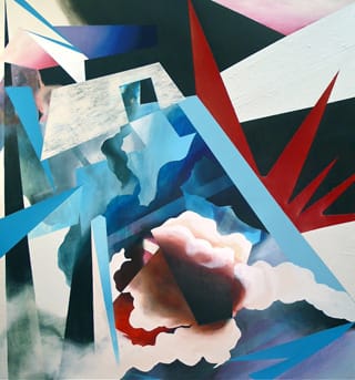 A painting by Rushern Baker included in "Pattern Recognition" (via rushernbakeriv.com)