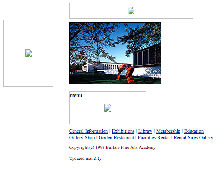 The Albright-Knox Art Museum, 1998 (screenshot via archive.org)