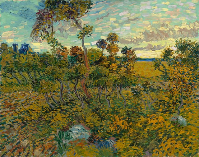 Vincent van Gogh, "Sunset at Montmajour" (1888) (via Wikimedia)
