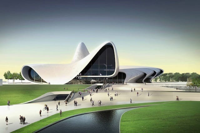 Heydar Aliyev Cultural Center (image via Zaha Hadid and © Zaha Hadid Architects)