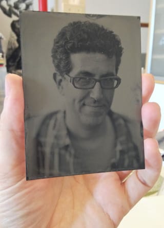 My tintype portrait by Jeffrey Berliner at the Center for Alternative Photography.