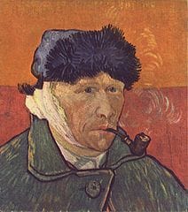 1889 self-portrait by Vincent van Gogh (via Wikimedia)
