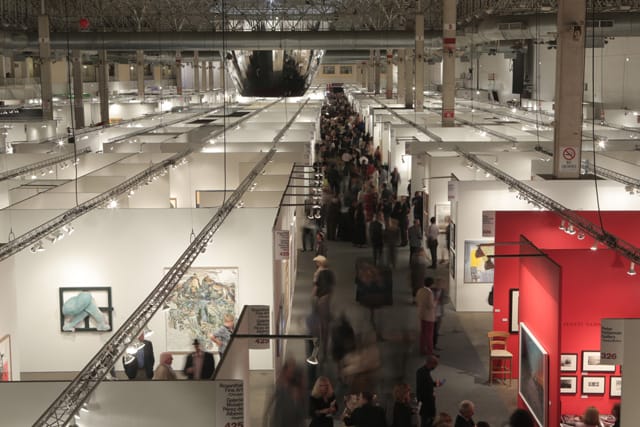 A view of the crowds at the Expo Chicago Vernissage. (photo by Audia, and provided by Expo Chicago)