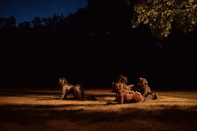 WOLF performance in "The Unreliable Bestiary" (2013). Image courtesy of Deke Weaver.