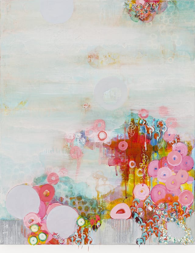 Sarah Lutz, "Bouganvillea" (2012–13), 20 x 16 inches, oil on canvas