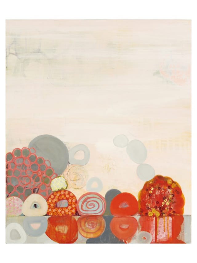 Sarah Lutz, "Nonpareils" (2011), 18 x 15 inches, oil on panel, (Private Collection)