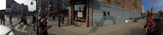 The Graham Avenue Banksy in context (click to enlarge)