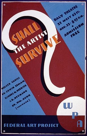 Color silkscreen poster for Federal Art Project, circa 1930s. (Source: Library of Congress