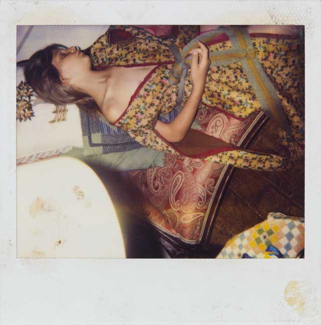 Balthus, "Untitled" (c. 1990–2000), color polaroid, 4 x 4 in (10.2 x 10.2 cm) (©Harumi Klossowska de Rola) (courtesy Gagosian Gallery)