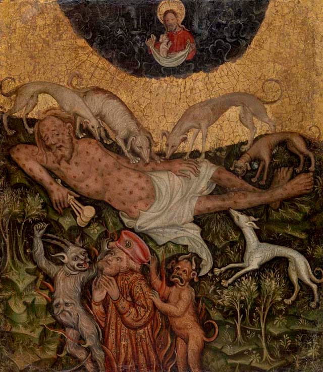 Westphalian Master, "Healing of Lazarus," c. 1400, Oil and gold on wood panel, 17 1/8 x 14 7/8 in. Image © 2013 The Barnes Foundation