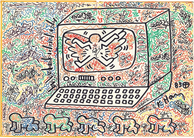 A work by Keith Haring in the Wong Collection (© Keith Haring Foundation)