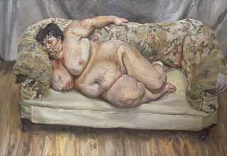 Lucian Freud, "Benefits Supervisor Sleeping" (1995) (via christees.com)