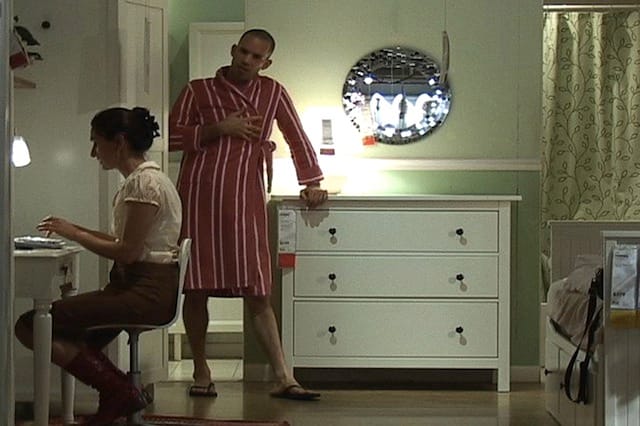 Guy Ben-Ner, still from "Stealing Beauty" (2007). Image via Postmasters Gallery.