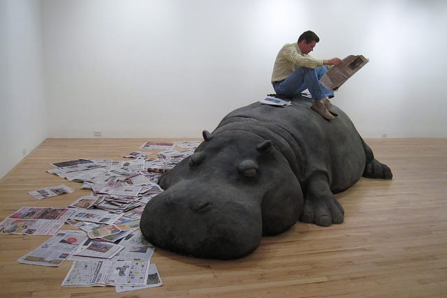 Allora & Calzadilla's Hope Hippo at the Aspen Modern Art Museum's Restless Empathy exhibition. CC-BY-SA Ed Schipul.