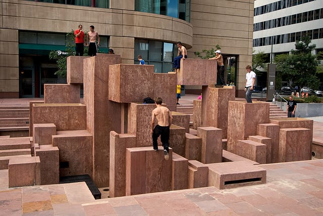 Skyline Park in 2008, the demise of which was likely also mourned by parkour enthusiasts (photograph by Tyson Cecka/Flickr user)