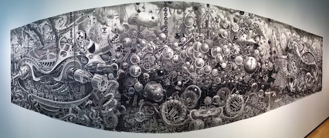 Samuel Gomez, "Deadpan Comedy" (2013), graphite and ink on paper.